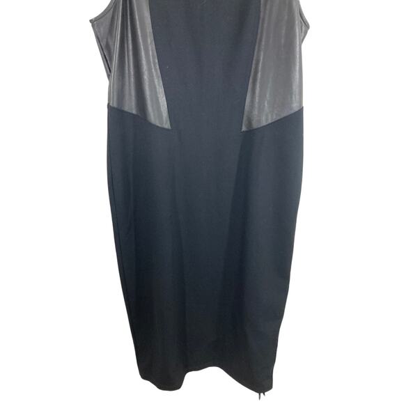 Night on the Town Athleta Vegancore Leather Grunge Ponte Stretch Dress Size S - Picture 2 of 9